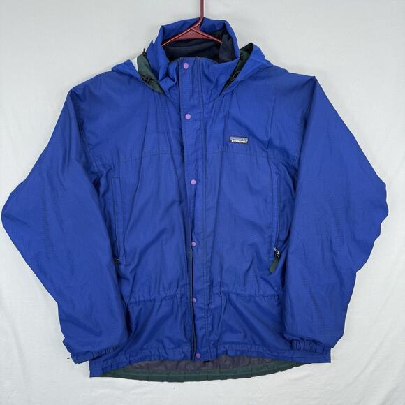 Patagonia Other - Patagonia Glade Runner Hooded Rain Jacket Cobalt Blue Men's Large Ripstop